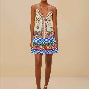 Farm Rio: Off-White Picnic Peppers Ainika Organic Cotton Mini Dress